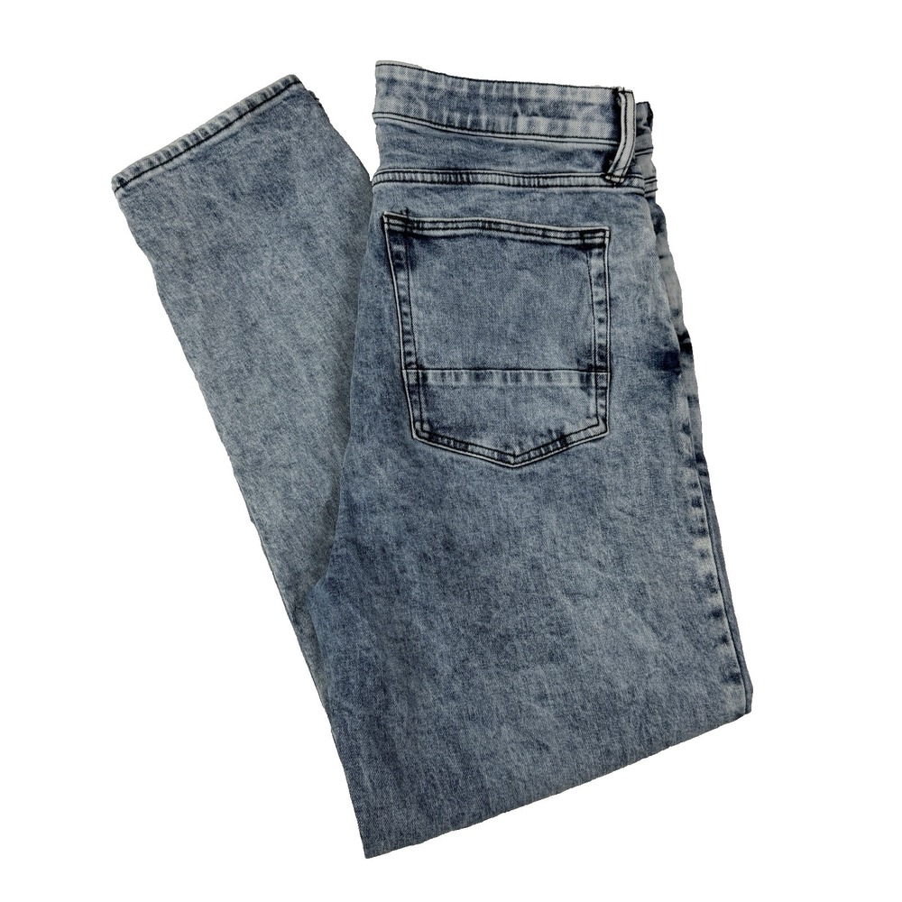 Arizona Mens Jeans Size 36x30 (34x30‎ fit) Taper Fit Stretch Stonewash Denim